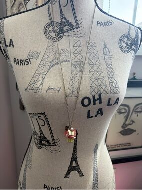 Vintage Betsey Johnson Cupcake Locket Pendant Necklace